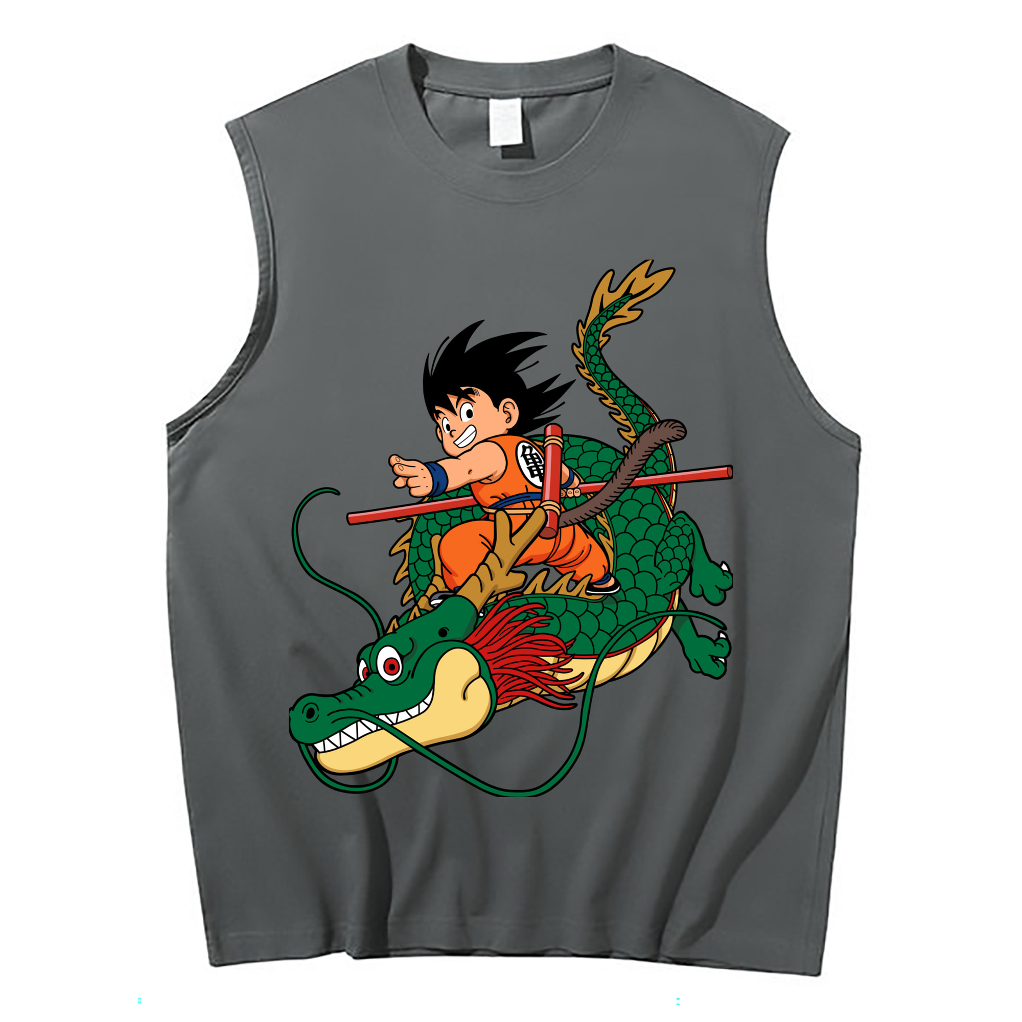 （画像用） ドラゴンボール 孫悟空（そん ごくう）Son Goku カカロット DRAGON BALL Kakarotto コットン100％タンクトップ（フロントプリント）